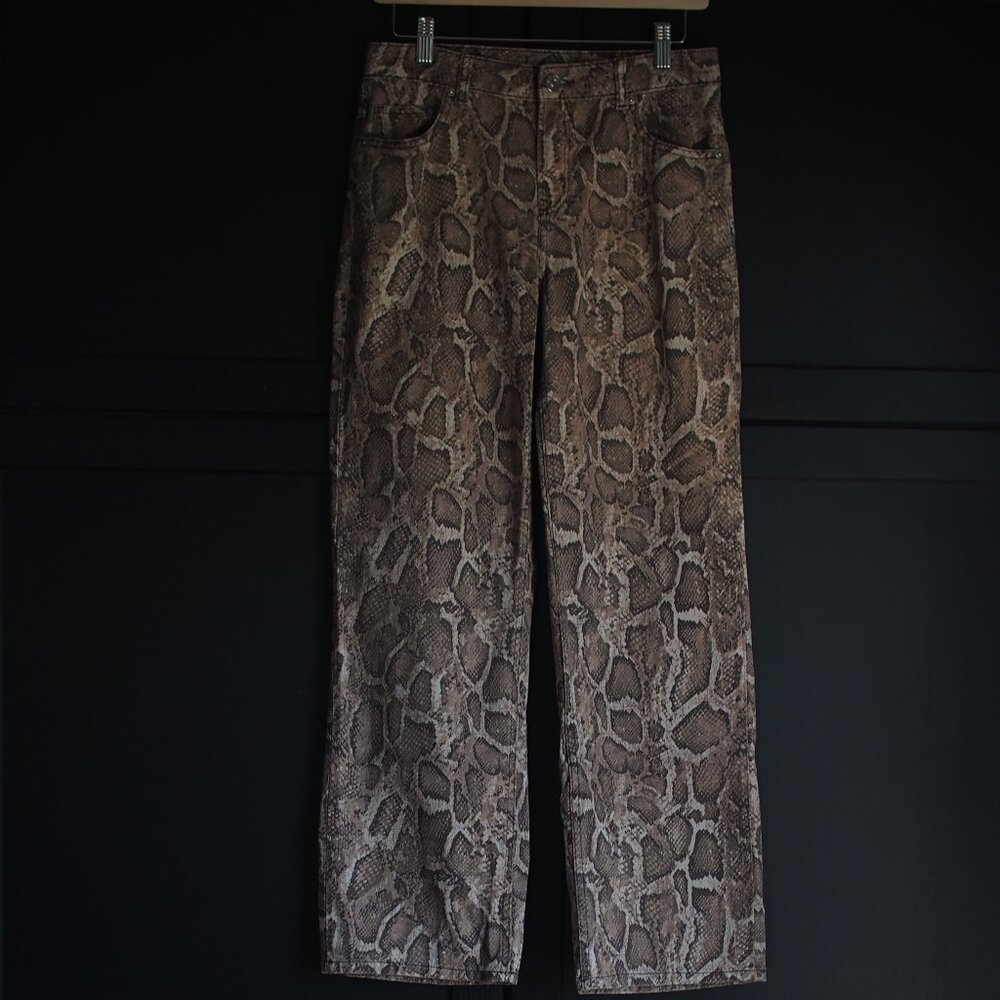 Divided (H&M) | Animal Print Wide Leg Jeans